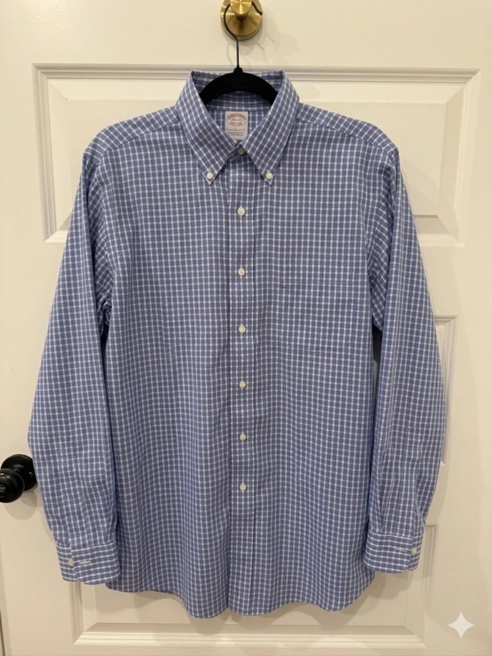 Brooks Brothers Traditional Fit Blue Gingham Button Down